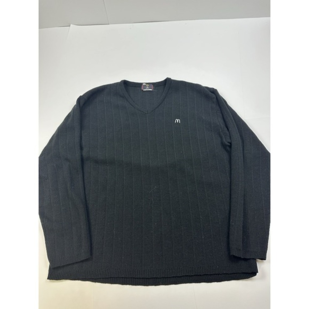 Vintage McDonald's Work‎ Sweater By Crest Black Embroidered Sz XL